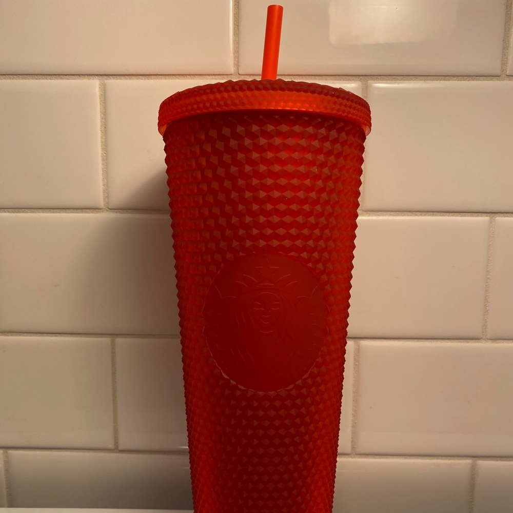 Starbucks Soft Touch Matte Red Studded Tumbler